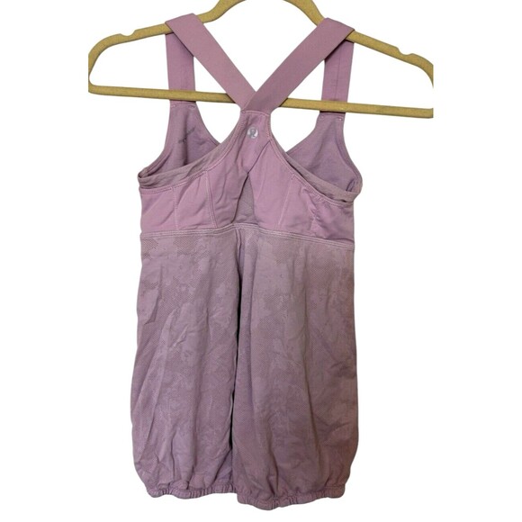 Lululemon Run Stuff Your Bra Lilac Tank Top Racer Back Build in Bra  Sz 4 - Picture 4 of 8
